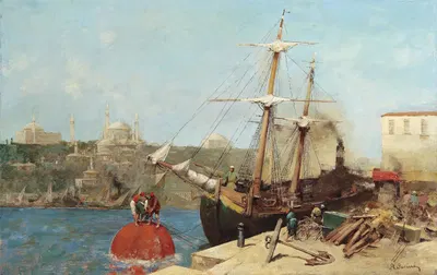 Am Goldenen Horn by Alberto Pasini — digital art print download