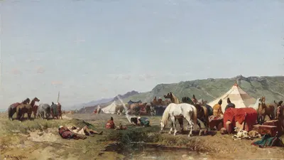 Ein Arabisches Feldlager by Alberto Pasini — digital art print download