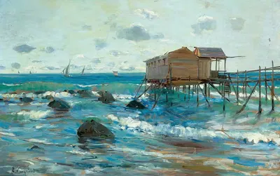 Trabucco On The Coast Of The Adria by Alceste Campriani — digital art print download