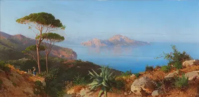Вид на Капри by Алессандро Ла Вольпе, 1875 — digital art print download