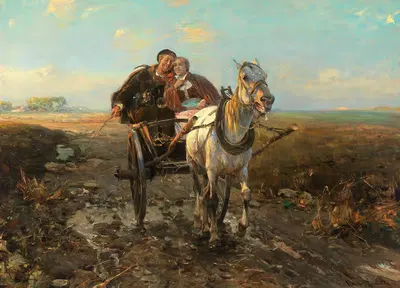Польская свадебная карета by Альфред фон Вирус-Ковальский — digital art print download