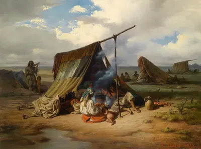 Лежащие цыгане by Алойс Шённ, 1856 — digital art print download