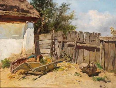 В саду фермерского дома by Антон Шрёдль — digital art print download