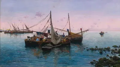 В гавани by Блас Ольерос и Кинтана — digital art print download