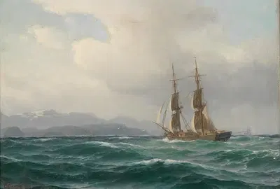 Морская живопись by Карл Эмил Баагё — digital art print download