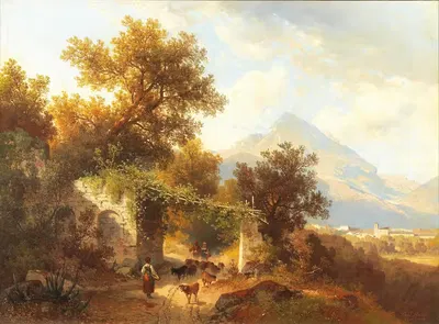 View Of Varrone With Monte S. Martino In The Sarca Valley, South Tyrol by Carl Hasch — digital art print download