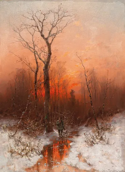 Возвращение домой на закате by Дезире Томассан — digital art print download