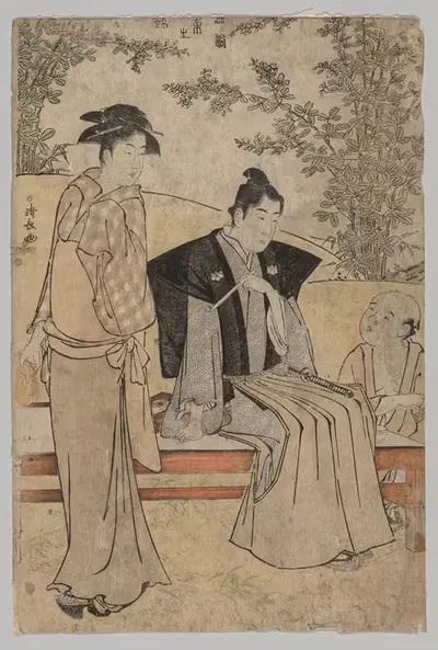 Два любовника (из серии Брокад Востока в моде) by Тории Кионнага, 1752-1815 — digital art print download