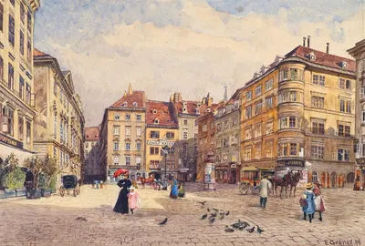 Площадь евреев в Вене by Эрнст Гранер, 1895 — digital art print download
