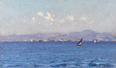 Парусные лодки в Эгейском море by Фаусто Зонаро — digital art print download