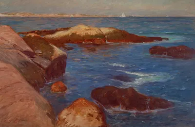 Морской пейзаж by Фрэнк Дювенек, 1900 — digital art print download