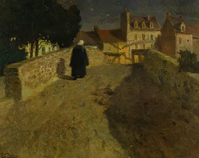 Towards The Pont Lovignon (Pont Fleuri) In Quimperlé by Frits Thaulow — digital art print download