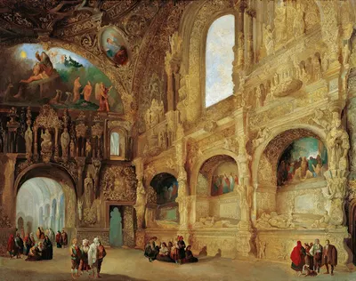 The Chapel Of The Benavente Family In Medina De Rioseco by Genaro Pérez Villaamil, 1842 — digital art print download