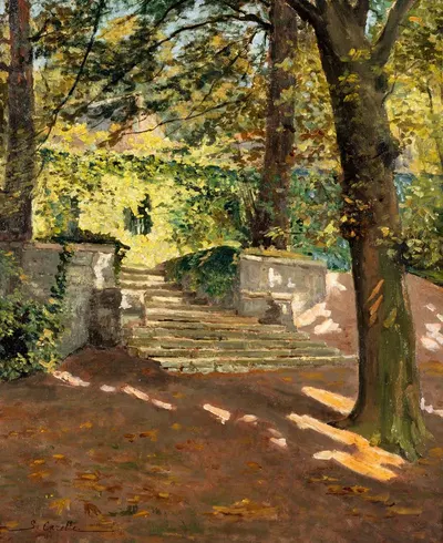 Старые воды Пасси (Парк Делессер) by Жорж-Эмиль Каретт, 1911 — digital art print download