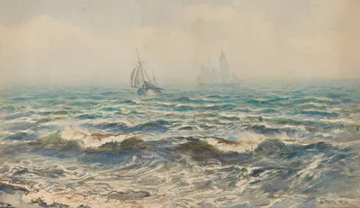 Туман, поднимающийся с моря by Генри Мур, 1874 — digital art print download