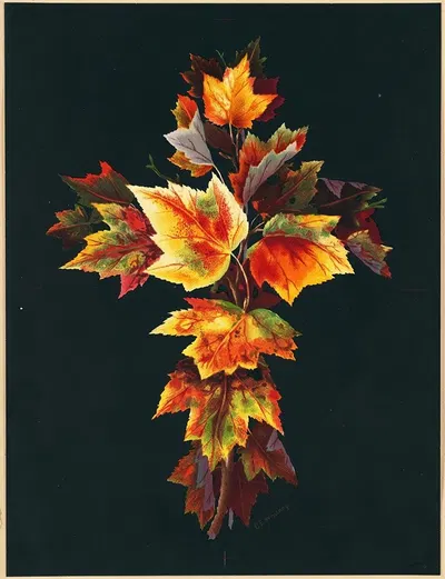 Autumn Leaves by Olive E Whitney — digital art print download
