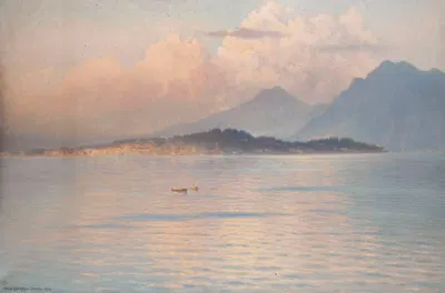Lac Majeur, Pallanza by Henry Brokman, 1926 — digital art print download