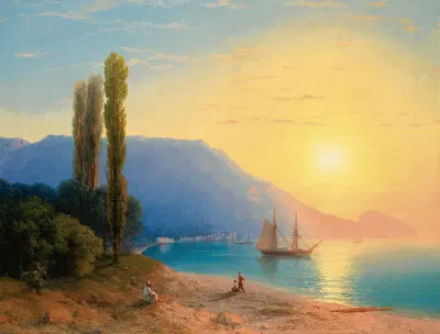 Закат над Ялтой by Иван Константинович Айвазовский, 1861 — digital art print download