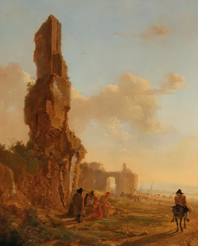 An Italianate Landscape With Ruins by Jan Both — digital art print download