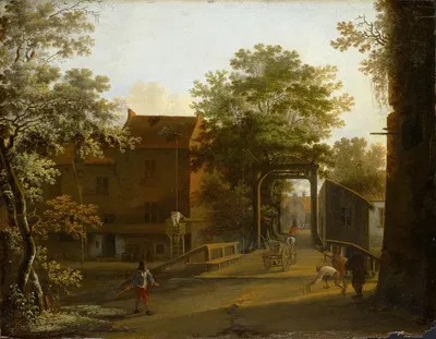 Village Street With Drawbridge by Jan Both — digital art print download