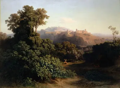 Пейзаж рядом с Гранадой by Иоганн Якоб Фрей, 1852 — digital art print download