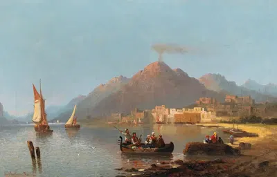 View Of Vesuvius by Karl Kaufmann — digital art print download
