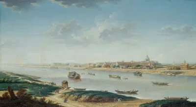 Ла Сальпетриер, вид с Рапе by Николя Жан-Батист Рагене, 1752 — digital art print download