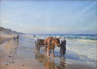 Прибрежные жители отправляются в плавание на высадке by Н. П. Мольс, 1898 — digital art print download