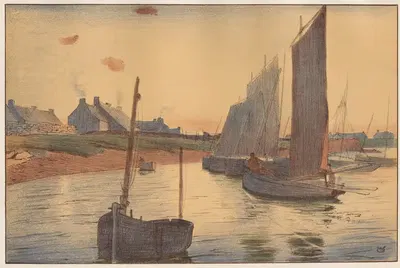 Печаль на море by Рауль Андре Ульман, 1898 — digital art print download