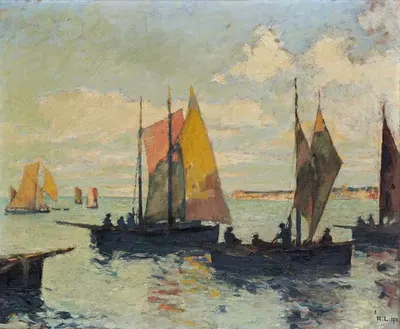 Морской пейзаж by Рудольф Лёв, 1911 — digital art print download