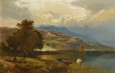 Гластин рядом с Бедгелертом, Северный Уэльс by Сидни Ричард Пёрси, 1871 — digital art print download