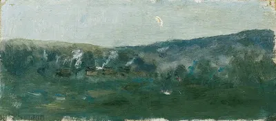 Холмистый ландшафт с луной by Теодор фон Хёрманн, 1895 — digital art print download
