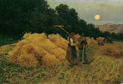 Mondaufgang Nach Der Ernte I by Theodor Von Hörmann, 1892 — digital art print download
