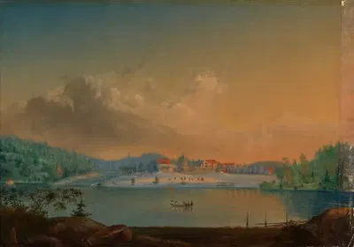 Штормы или здание коронного офиса в Киркконумми by Вернер Хольмберг, 1852 — digital art print download
