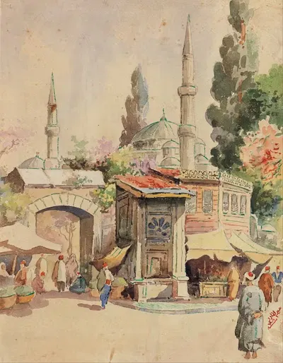 Заголовок неизвестен by Абдул Кадир Аль-Рассам, 1901 — digital art print download
