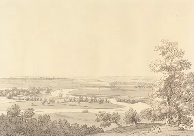 Cookham on the Thames, Berkshire by Джозеф Фарингтон, 1792 — digital art print download