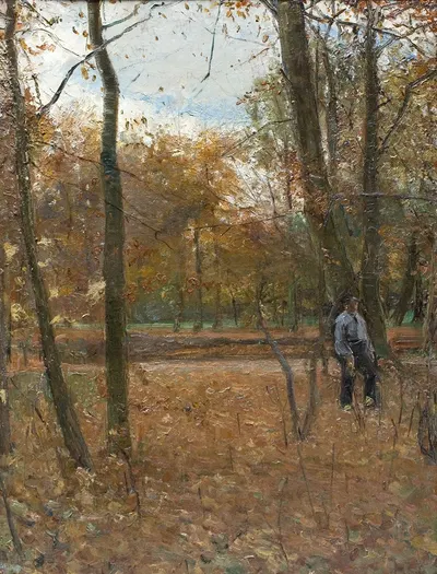 Осень в Сёндермаркене by Альберт Готтшалк, 1885 — digital art print download