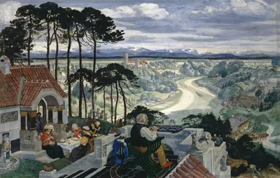 German Landscape (Isar Landscape) by Albert Welti, 1900–1901 — digital art print download