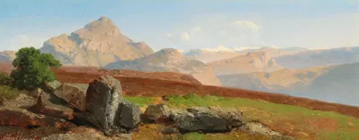 Горно-пейзаж by Альберт Циммерманн — digital art print download