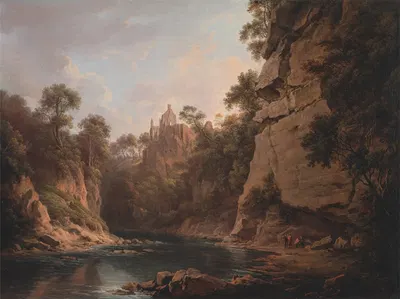 Замок Хоторнден, недалеко от Эдинбурга by Александр Насмит, 1820-1822 — digital art print download