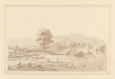 North Entrance to Keswick & Bridge by Джозеф Фарингтон — digital art print download