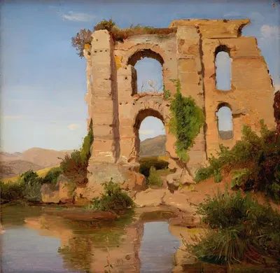 Руины акведука Аниене Нуво у Тиволи by Андерс Кристиан Лунде, 1842 – 1847 — digital art print download