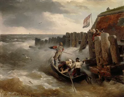 Seascape by Andreas Achenbach, 1894 — digital art print download