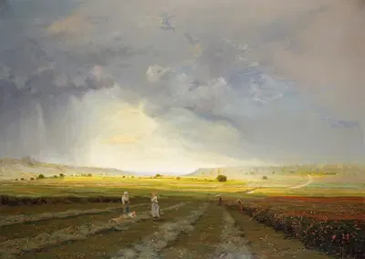 The Rain Shower by Antoine Chintreuil — digital art print download