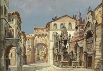 Scagliergräber In Verona by Anton Brioschi — digital art print download