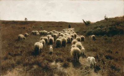 The Return of the Flock, Laren by Anton Mauve — digital art print download