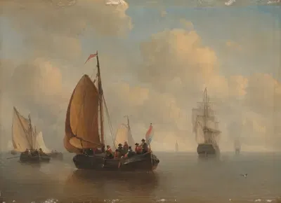 Буртсхип Заандам by Антоний Вальдорп, 1852 — digital art print download