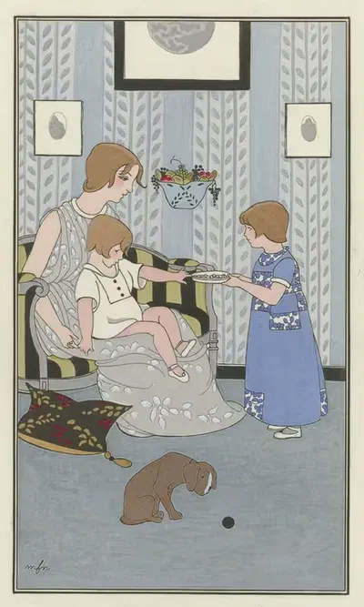 Платье для маленькой девочки by Монограммист МФН, 1914 — digital art print download