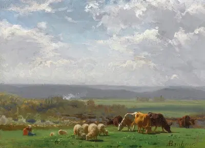 Пастбище в Оверне by Огюст Бонёр — digital art print download