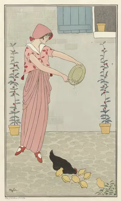 Платье для праздников by Монограммист МФН, 1914 — digital art print download